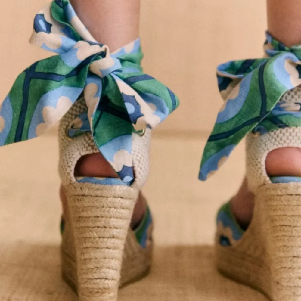 Super RARE-SÉZANE X MOMONÌ TANIA HIGH wedge ESPADRILLES heels